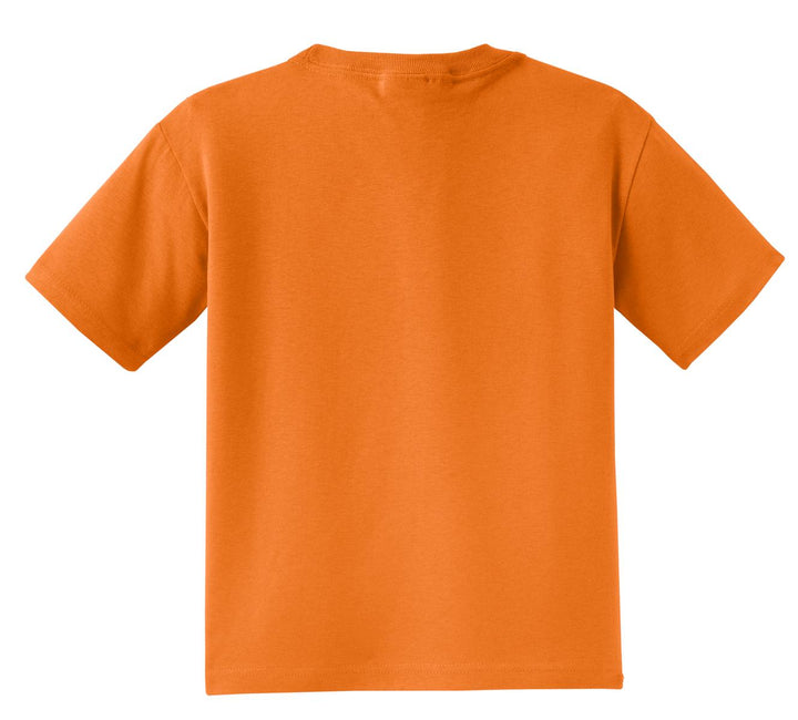 Rear View of Tennessee Orng Jerzees - Youth Dri-Power 50/50 Cotton/Poly T-Shirt. 29B