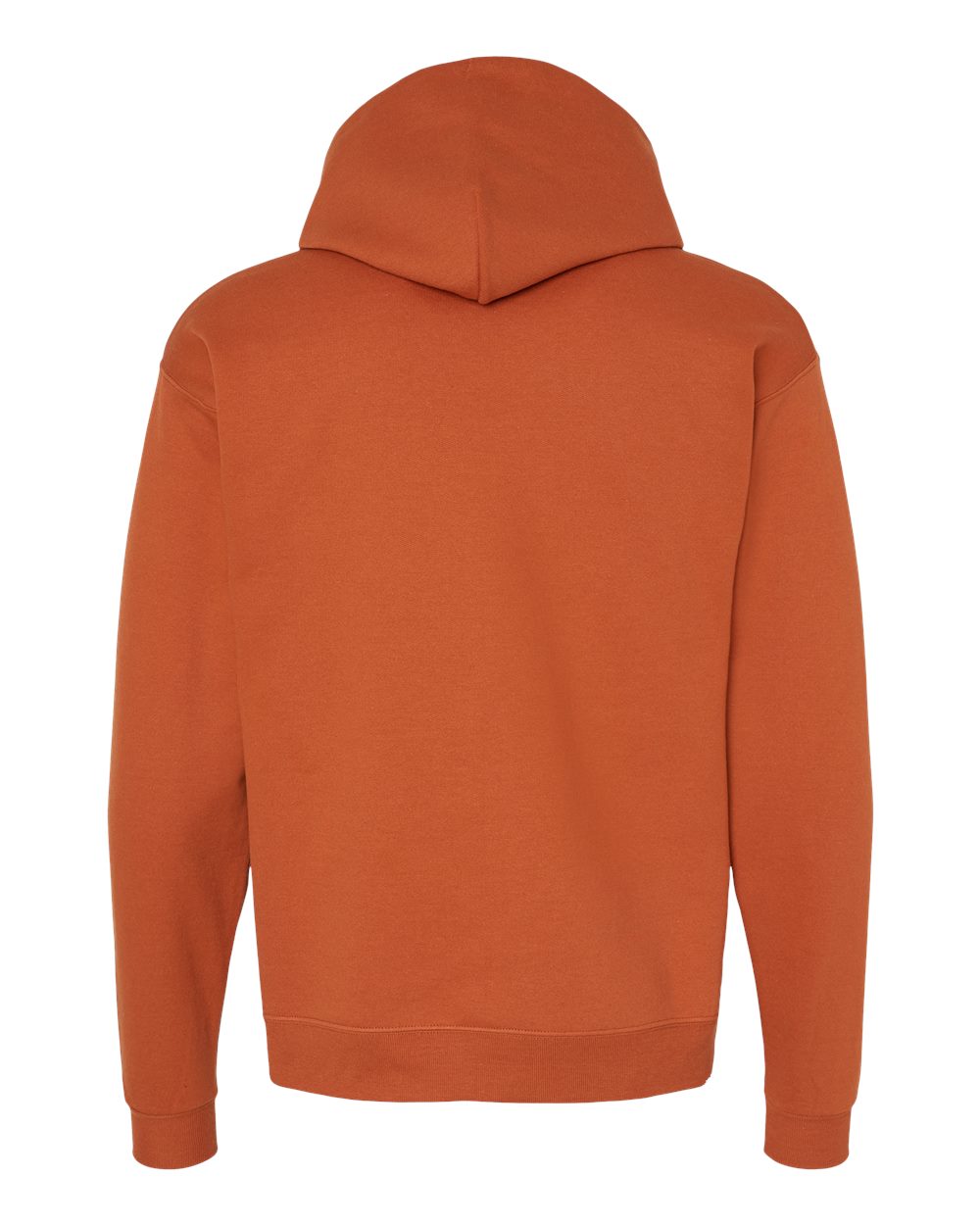 Rear View of Texas Orange Ecosmart® Hooded Sweatshirt - P170