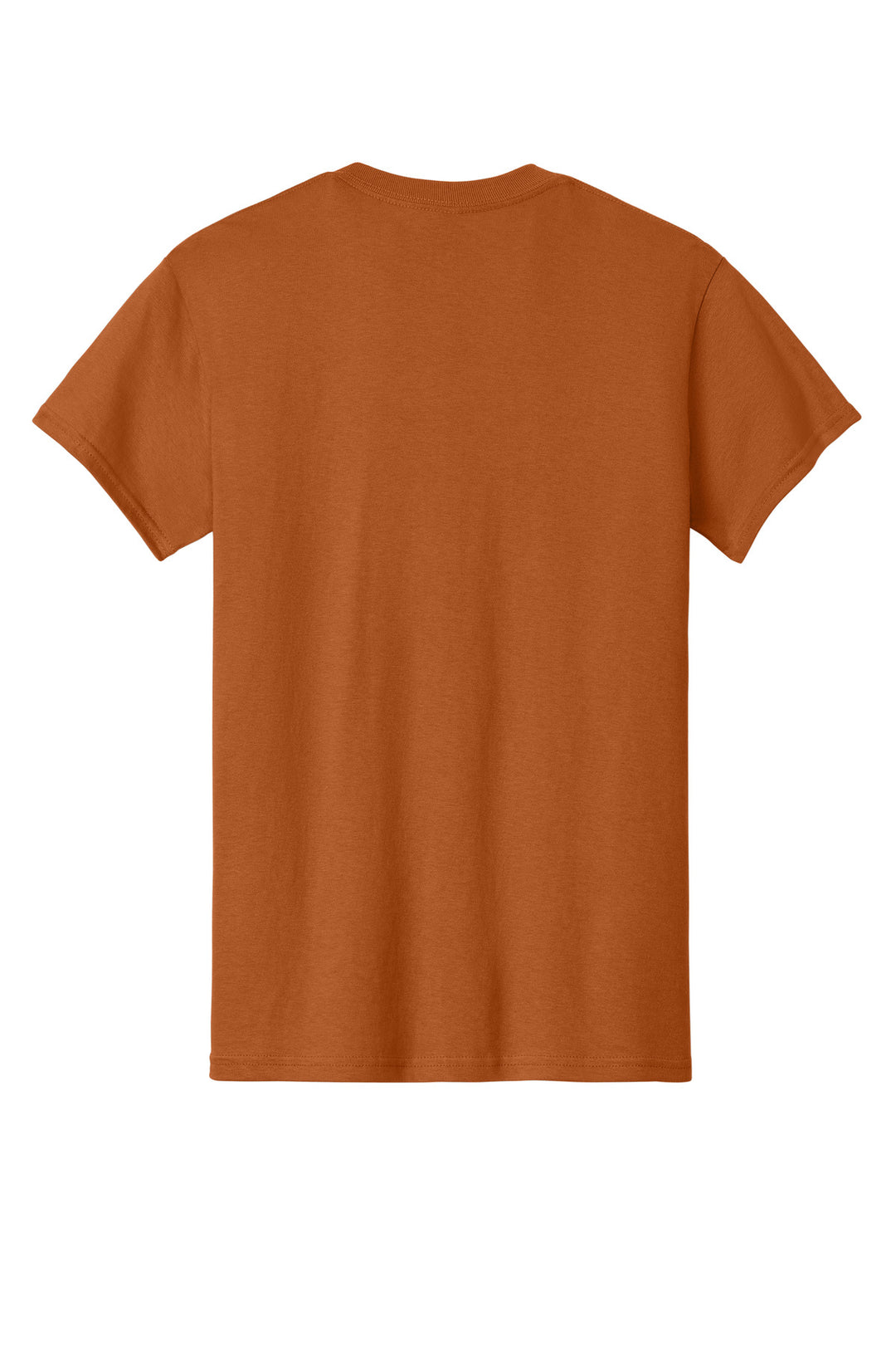 Rear View of Texas Orange Gildan - Heavy Cotton 100% Cotton T-Shirt. 5000