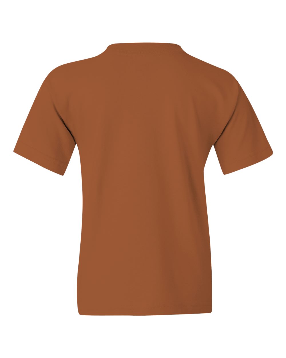 Rear View of Texas Orange Heavy Cotton™ Youth T-Shirt - 5000B