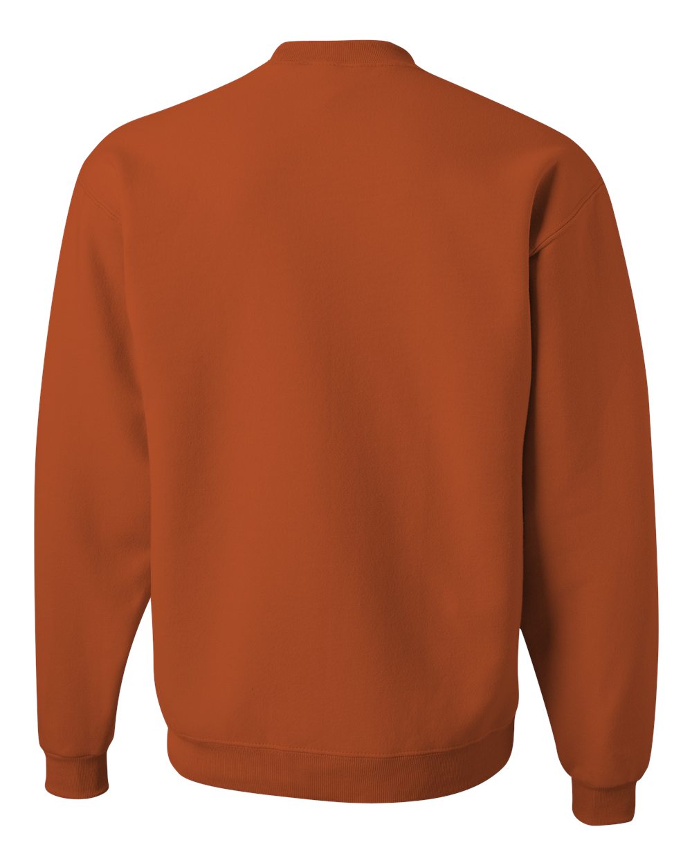 Rear View of Texas Orange NuBlend® Crewneck Sweatshirt - 562MR