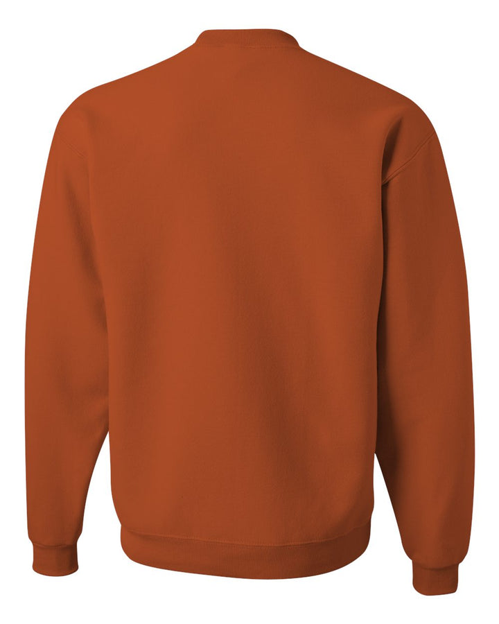 Rear View of Texas Orange NuBlend® Crewneck Sweatshirt - 562MR