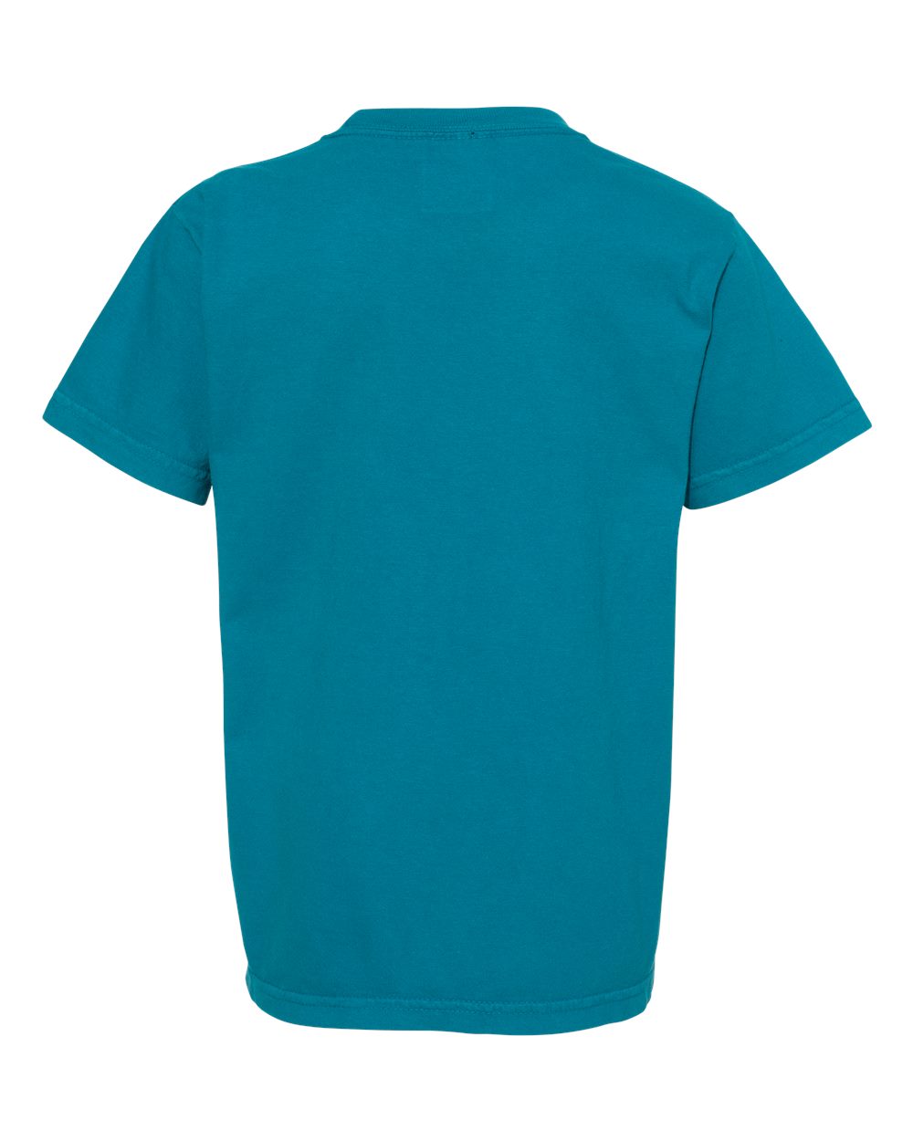 Rear View of Topaz Blue Garment-Dyed Youth Heavyweight T-Shirt - 9018