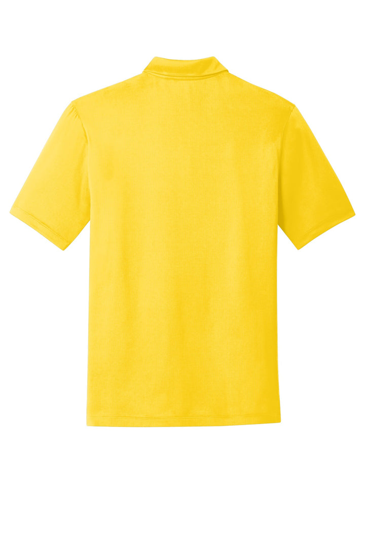 Rear View of Tour Yellow Nike Dri-FIT Legacy Polo. 883681