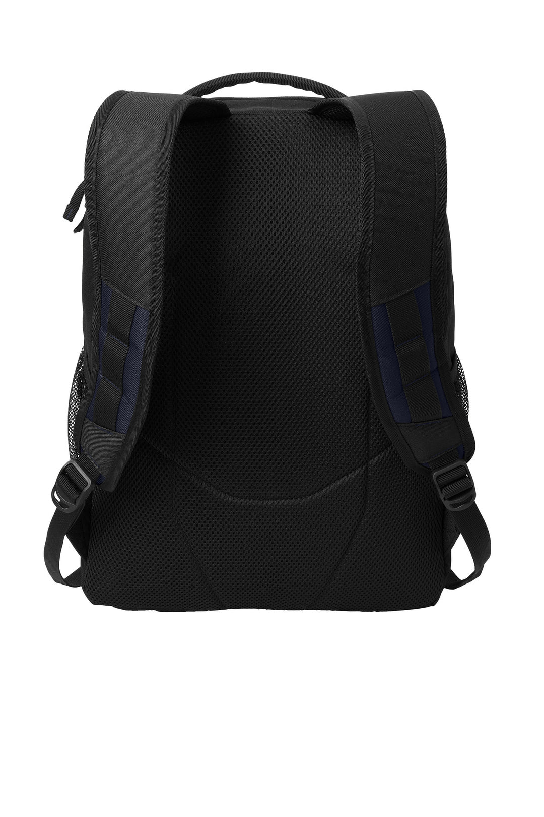 Rear View of TrNvy/Blk Port Authority Transport Backpack BG232