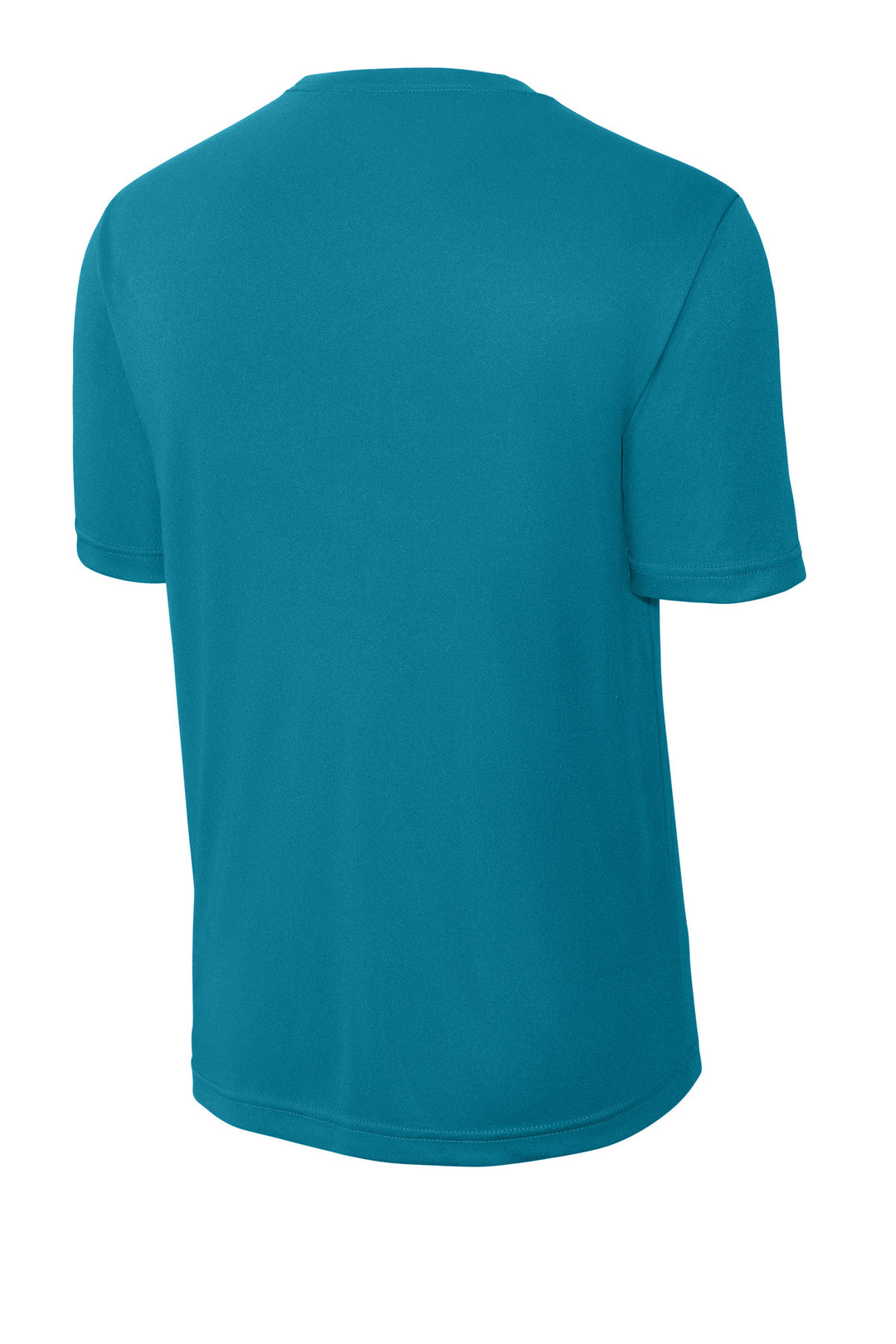 Rear View of Tropic Blue Sport-Tek PosiCharge Competitor Tee. ST350