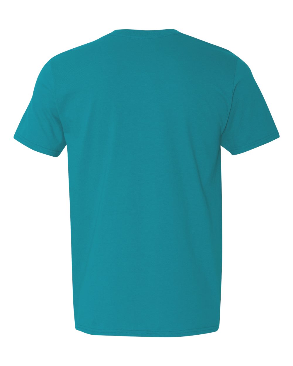 Rear View of Tropical Blue Softstyle® T-Shirt - 64000