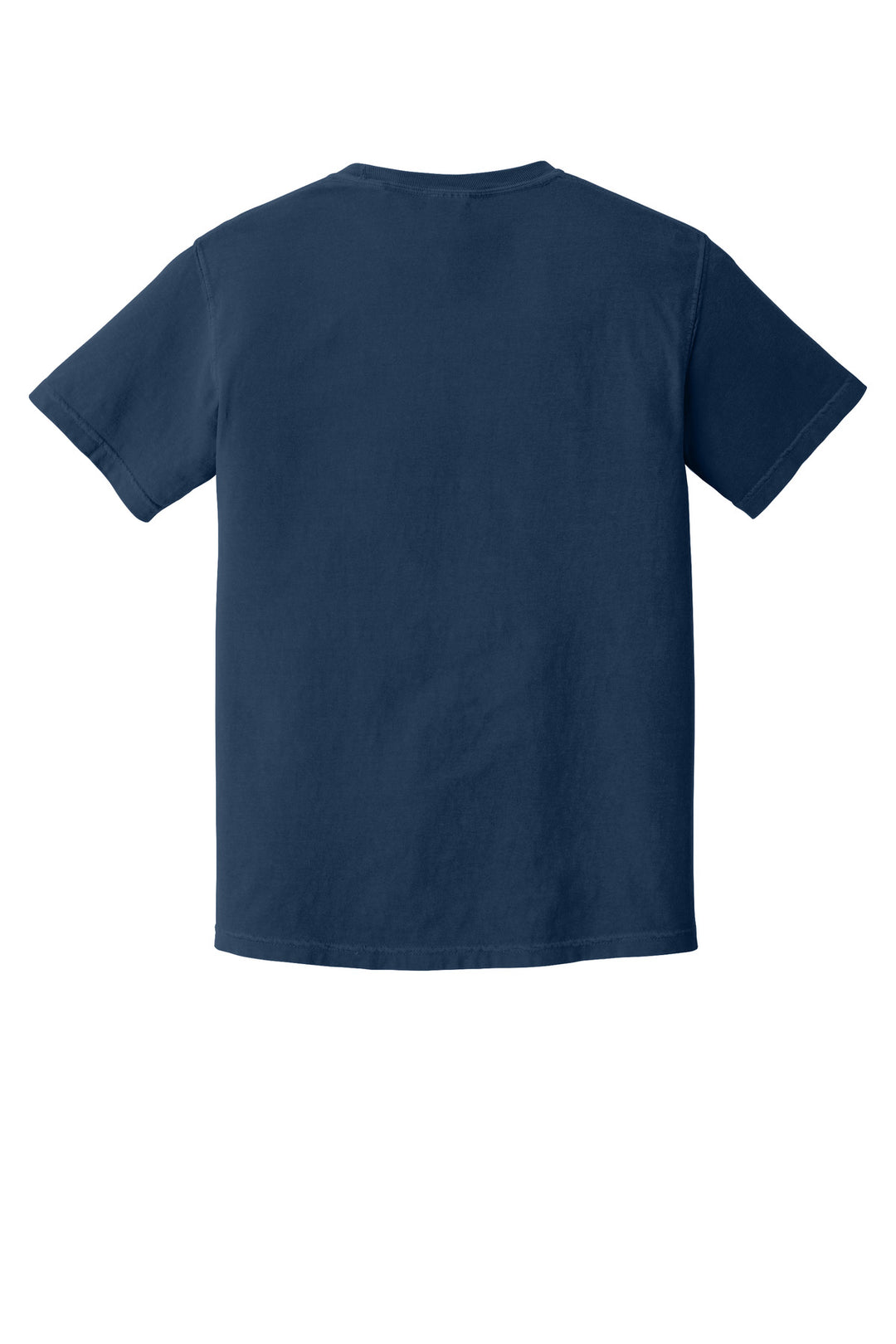 Rear View of True Navy COMFORT COLORS Heavyweight Ring Spun Tee. 1717