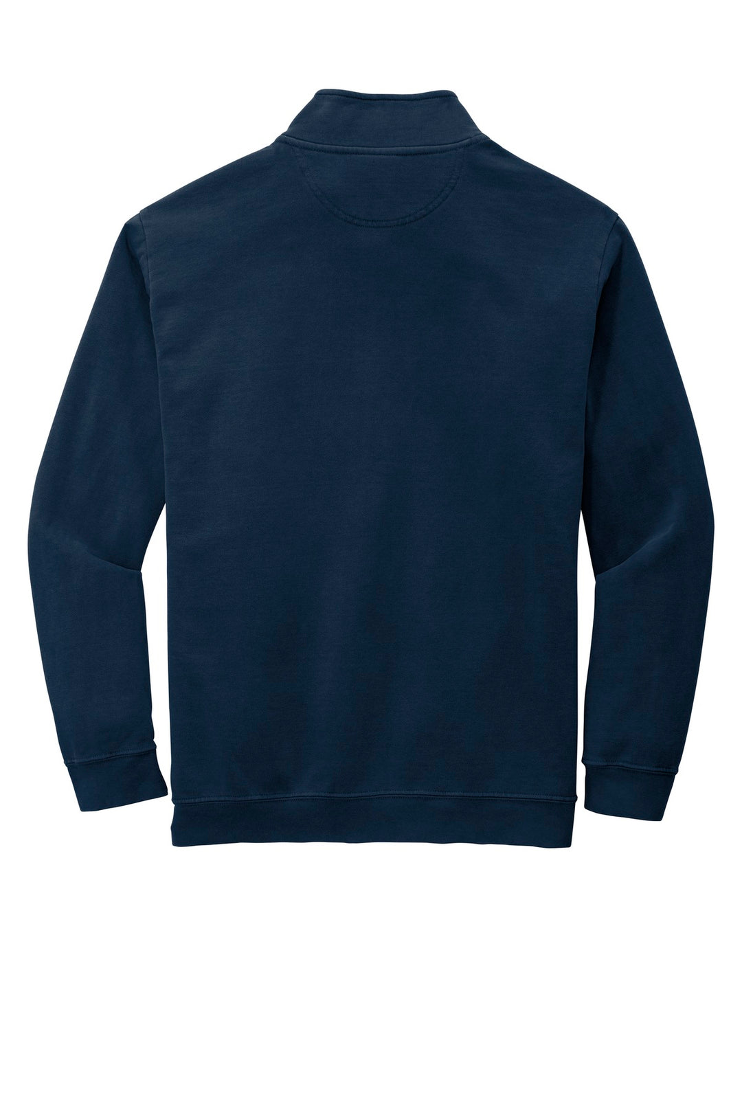 Rear View of True Navy COMFORT COLORS Ring Spun 1/4-Zip Sweatshirt. 1580