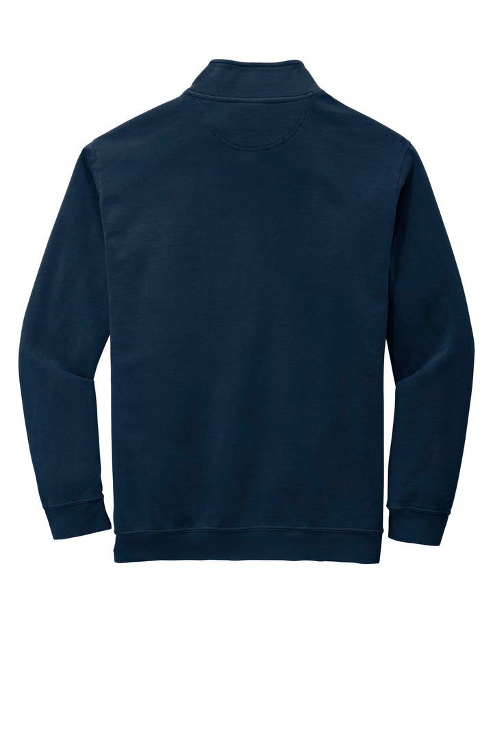 Rear View of True Navy COMFORT COLORS Ring Spun 1/4-Zip Sweatshirt. 1580