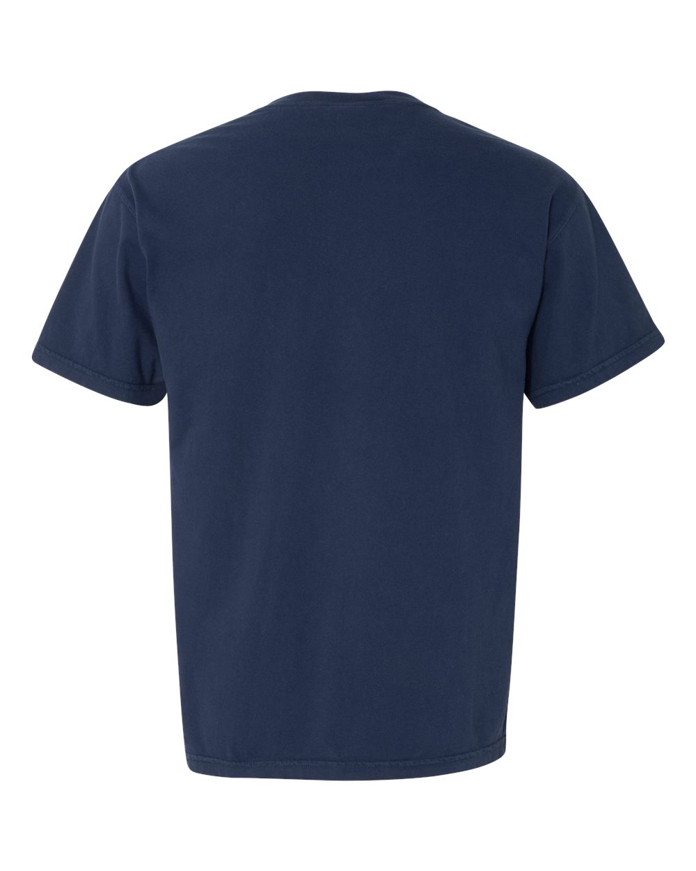 Rear View of True Navy Garment-Dyed Heavyweight Pocket T-Shirt - 6030