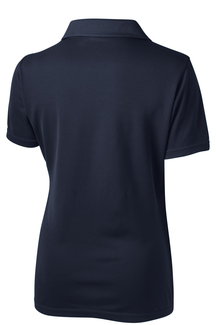 Rear View of True Navy Sport-Tek Women's PosiCharge Micro-Mesh Polo. LST680