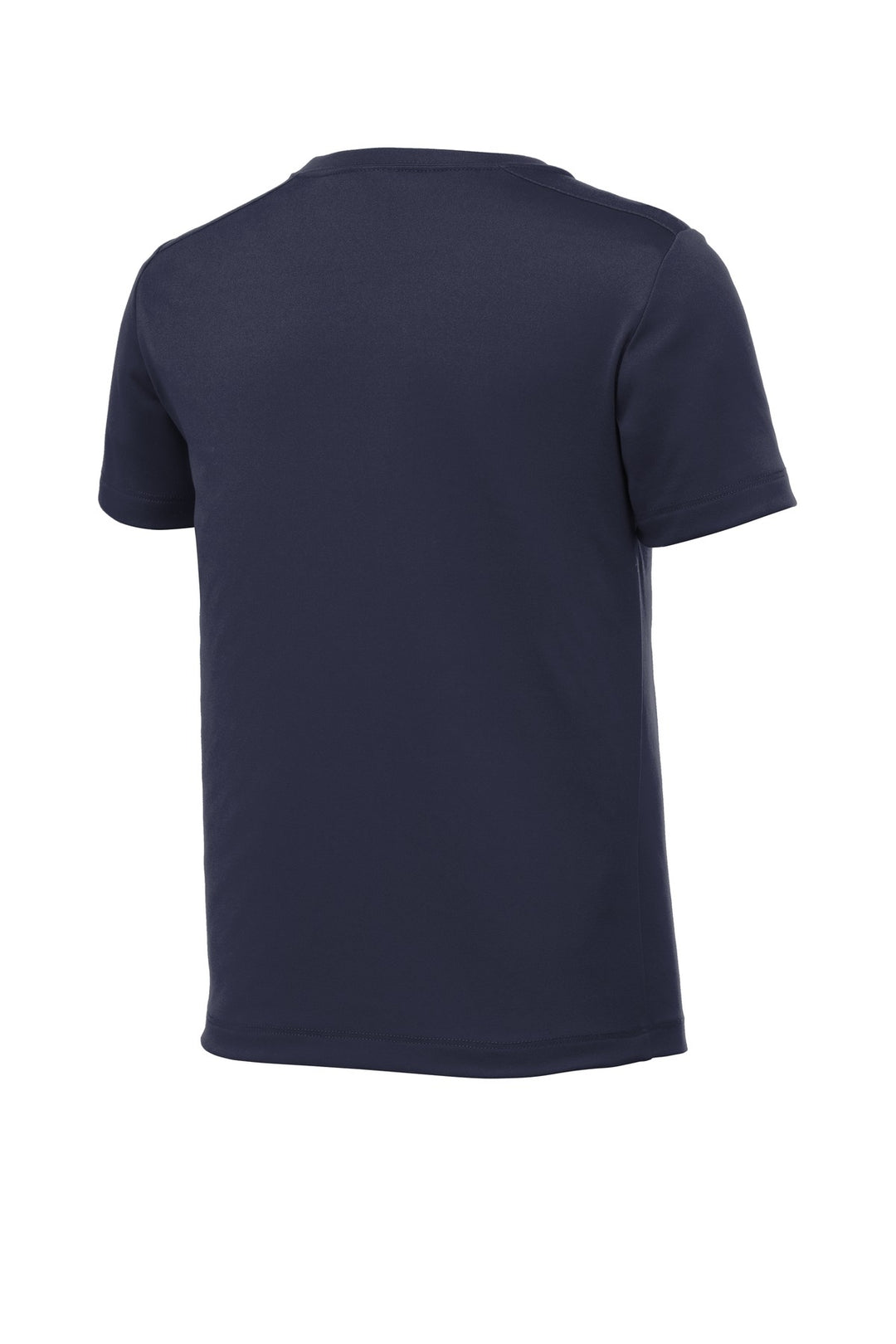 Rear View of True Navy Sport-Tek Youth Posi-UV Pro Tee. YST420