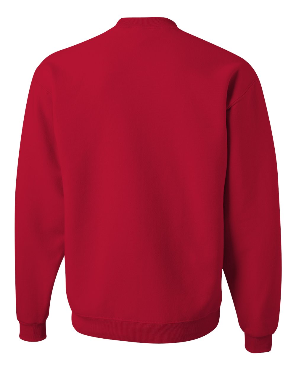 Rear View of True Red NuBlend® Crewneck Sweatshirt - 562MR