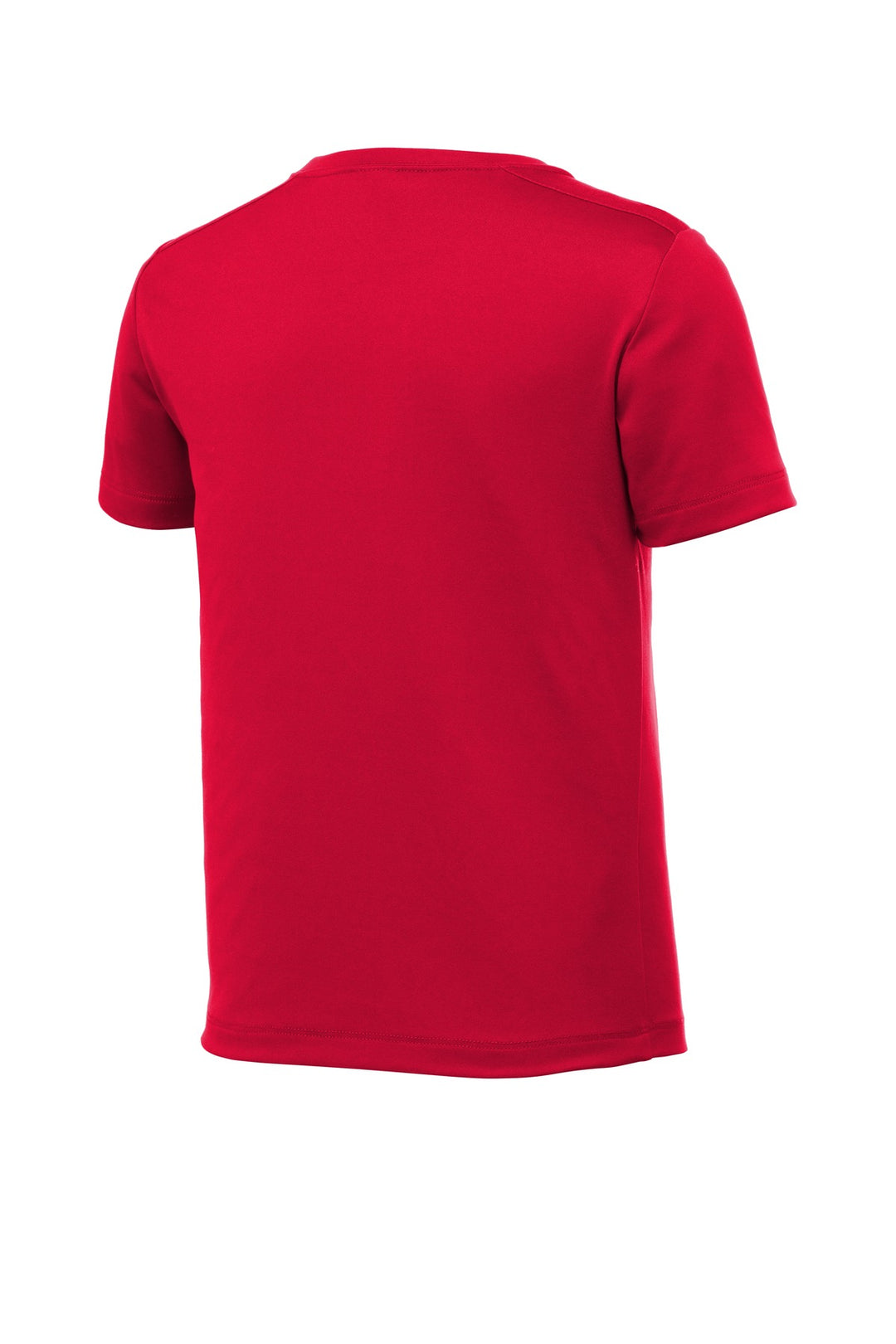 Rear View of True Red Sport-Tek Youth Posi-UV Pro Tee. YST420