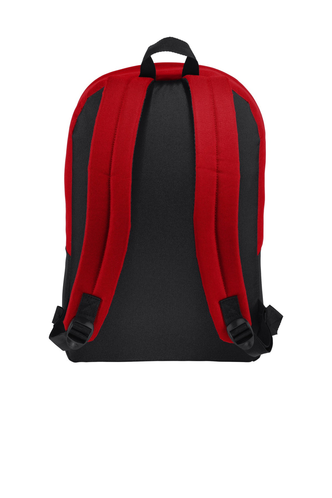 Rear View of True Red/Black Port Authority Retro Backpack BG7150