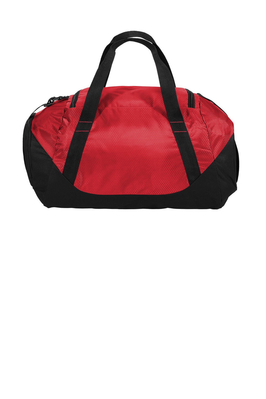 Rear View of True Red/Black Port Authority Team Duffel BG804