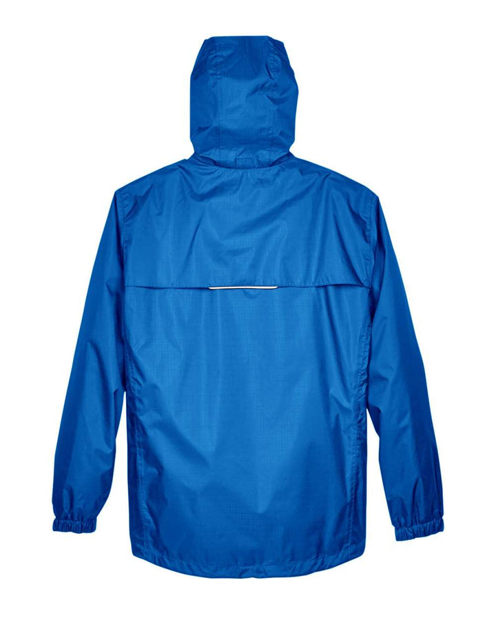 Rear View of True Royal Men's Climate Seam Sealed Lightweight Variegated Ripstop Jacket - 88185