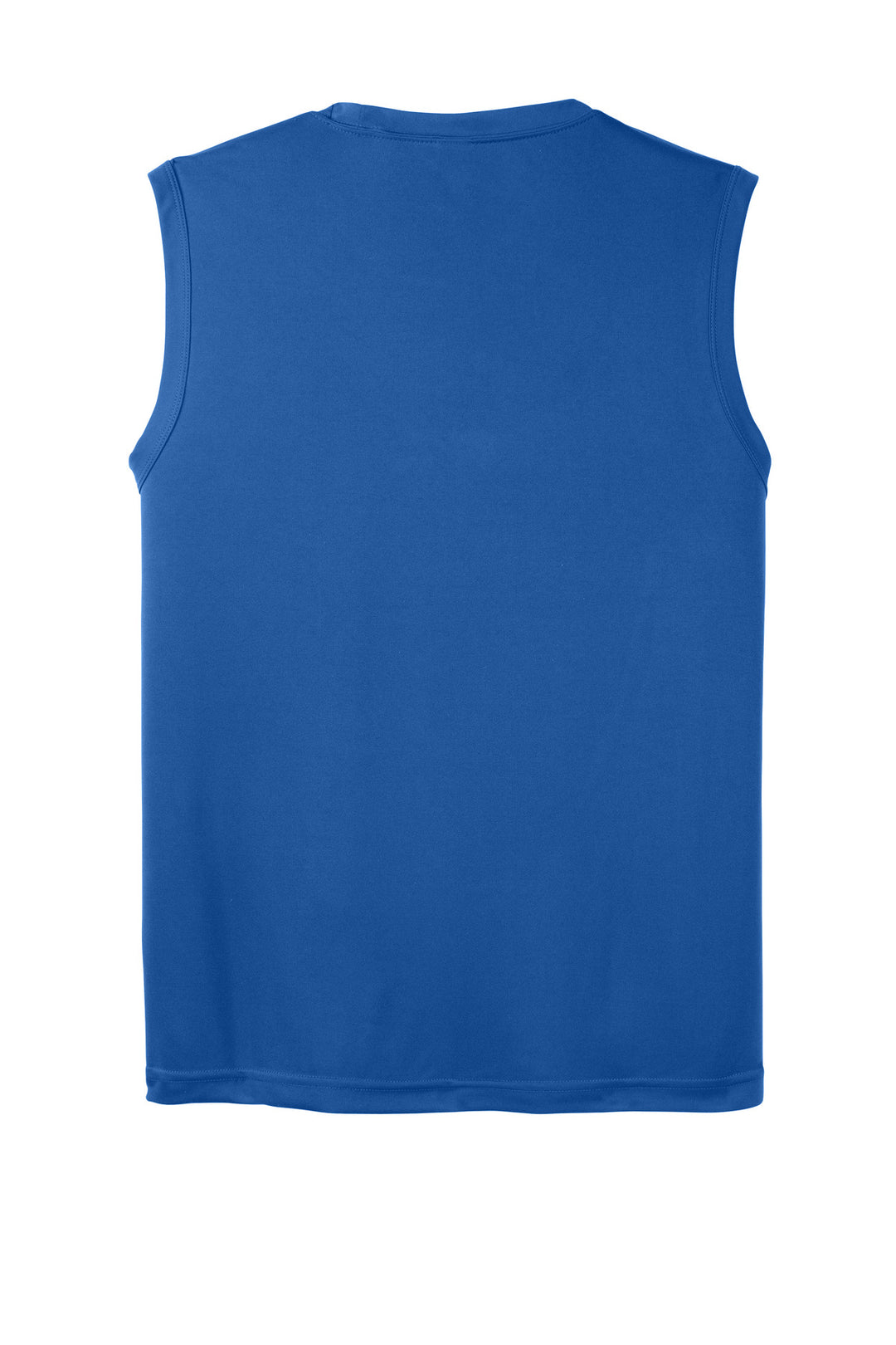 Rear View of True Royal Sport-Tek Sleeveless PosiCharge Competitor Tee. ST352