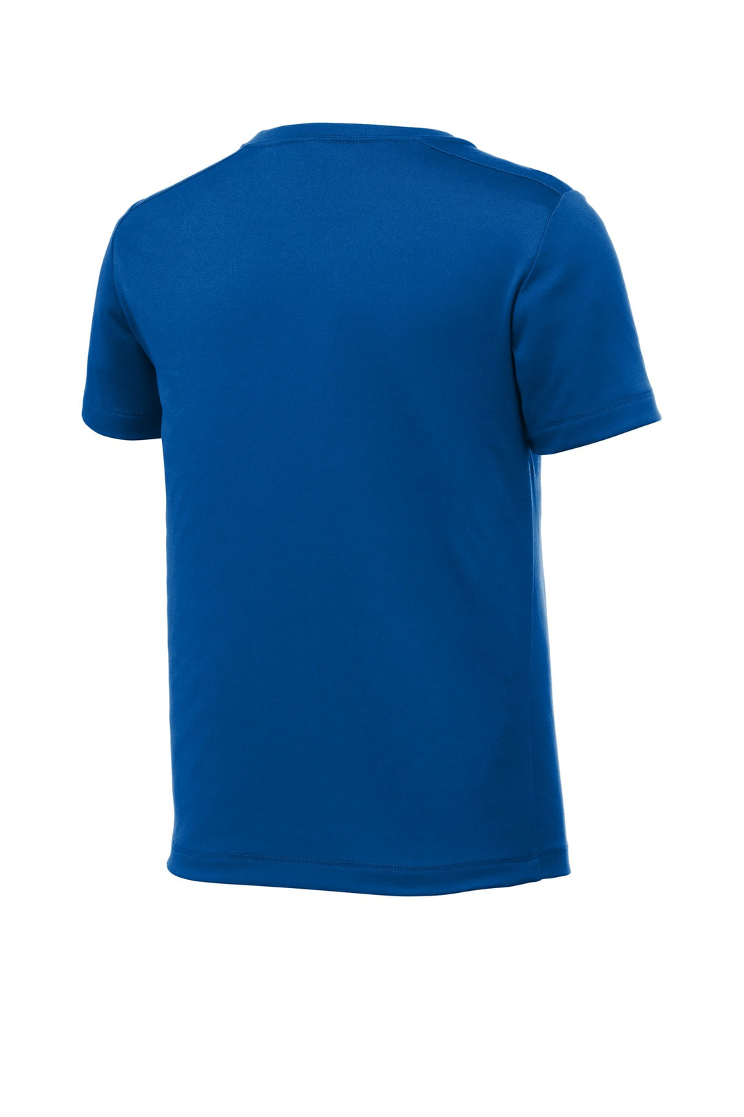 Rear View of True Royal Sport-Tek Youth Posi-UV Pro Tee. YST420