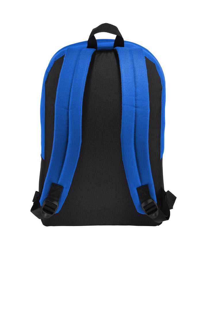 Rear View of True Royal/Blk Port Authority Retro Backpack BG7150