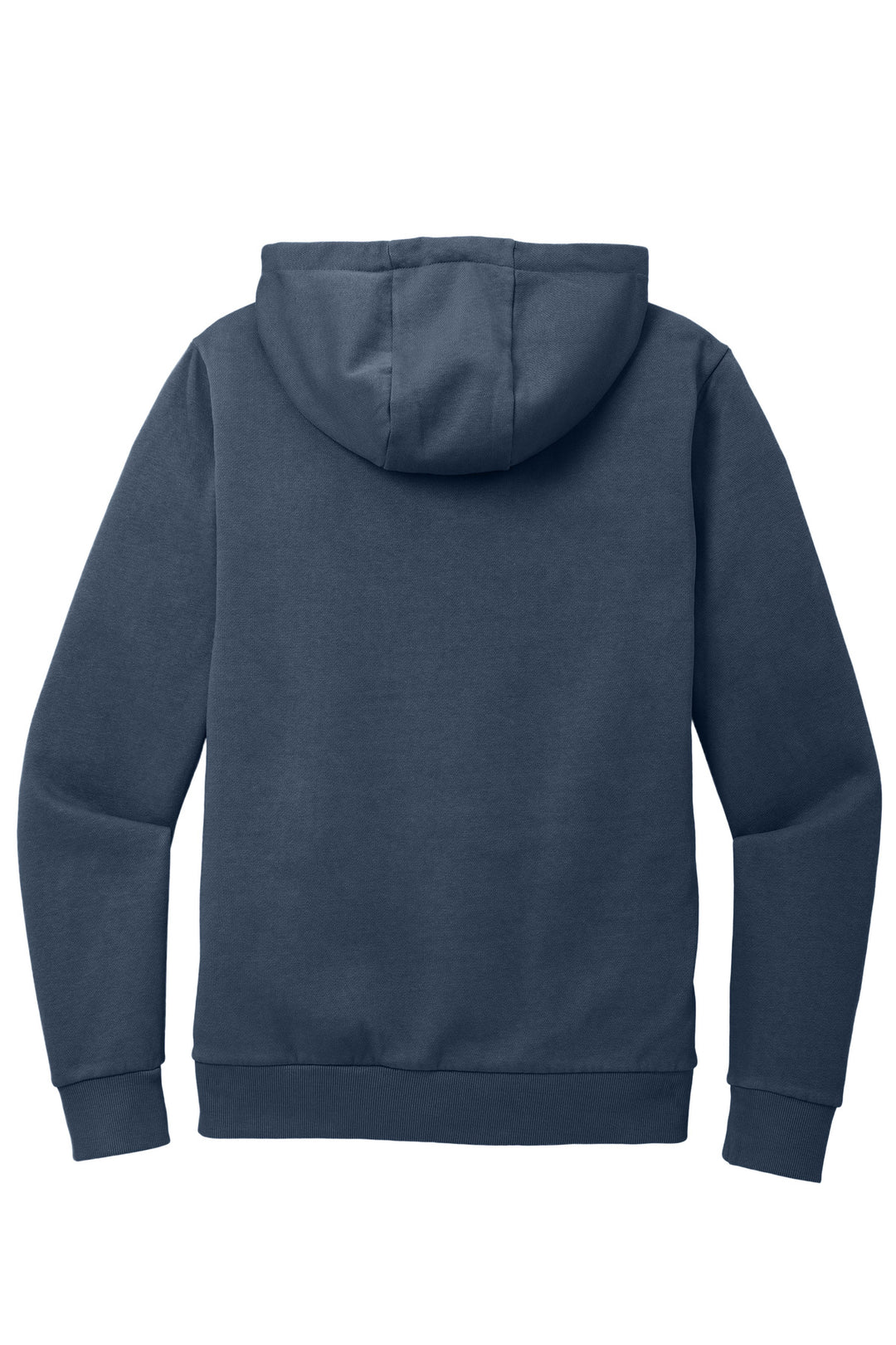 Rear View of TrueNavy District Wash Fleece Hoodie DT2200