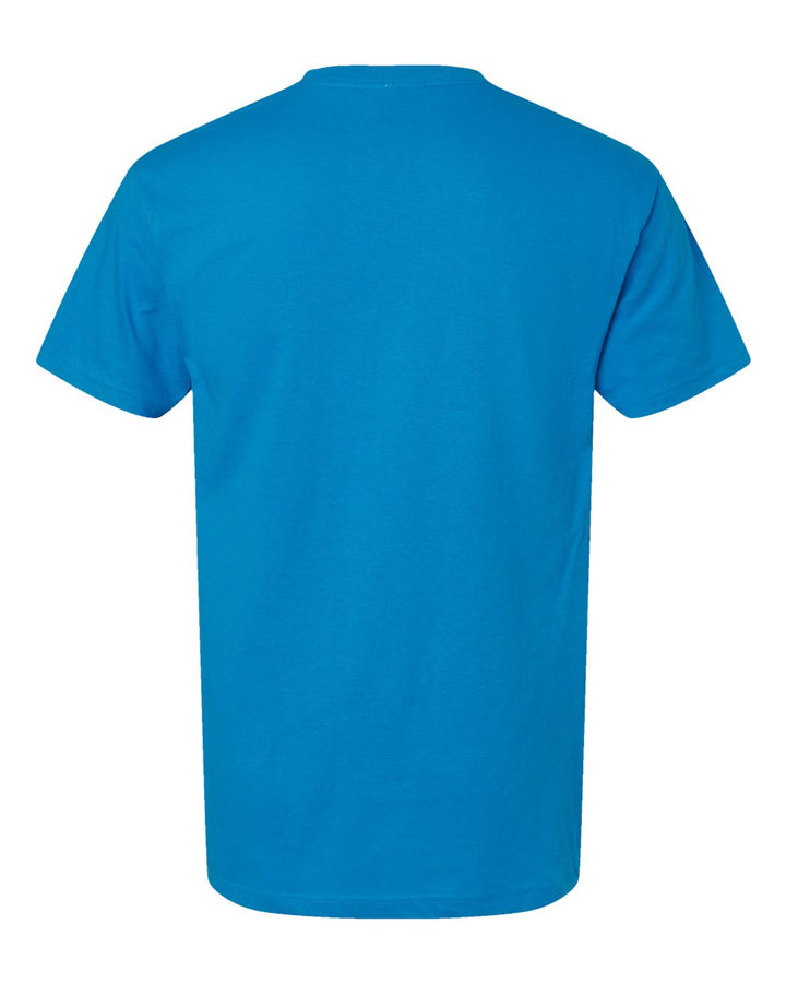 Rear View of Turquoise Gold Soft Touch T-Shirt - 4800