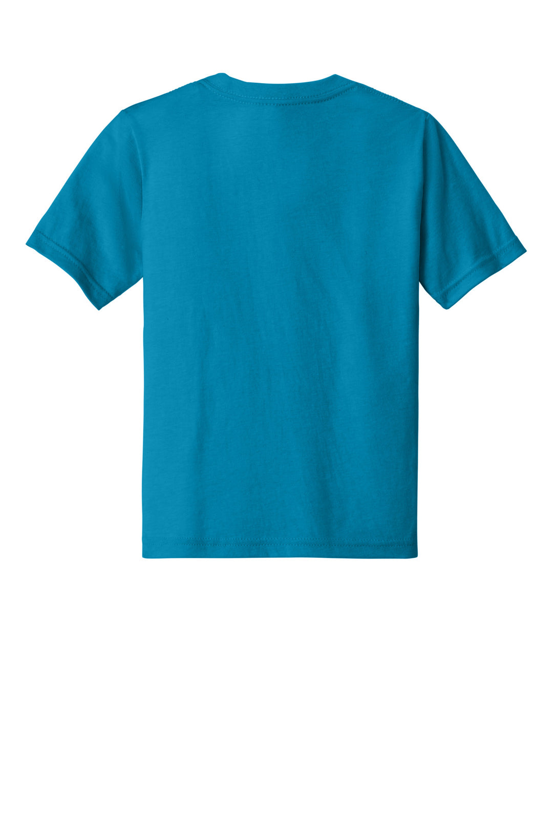 Rear View of Turquoise Next Level Apparel Youth CVC Tee NL3312