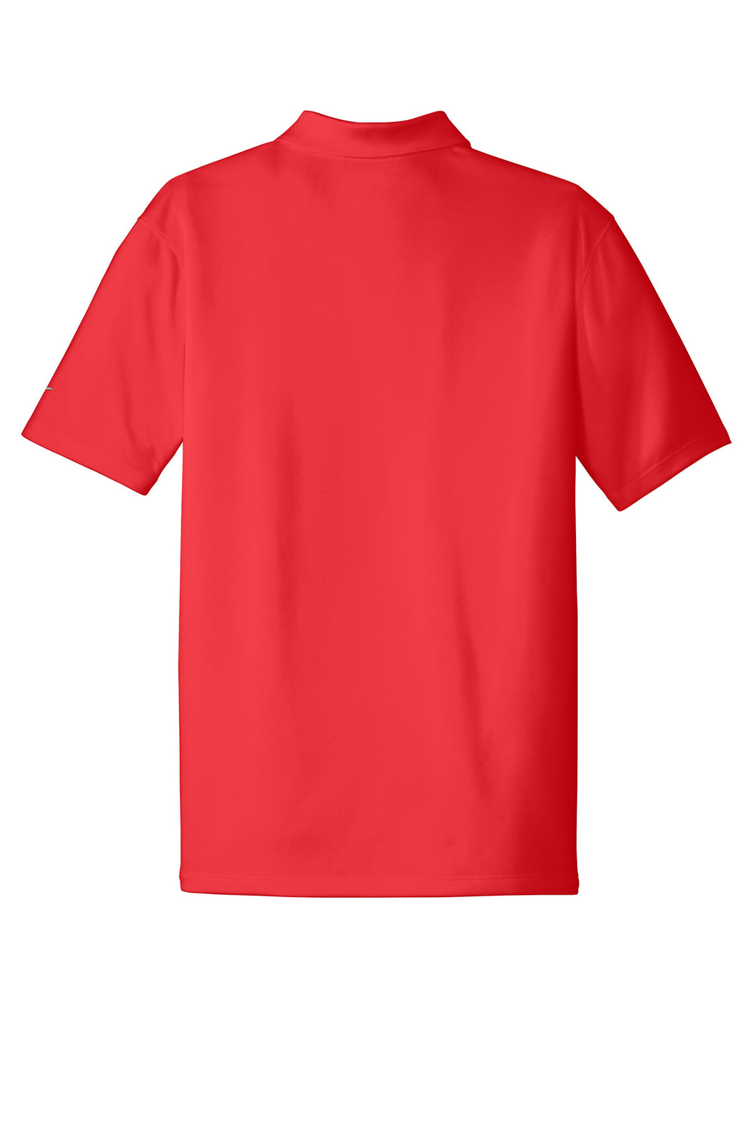 Rear View of University Red Nike Dri-FIT Classic Fit Players Polo with Flat Knit Collar. 838956