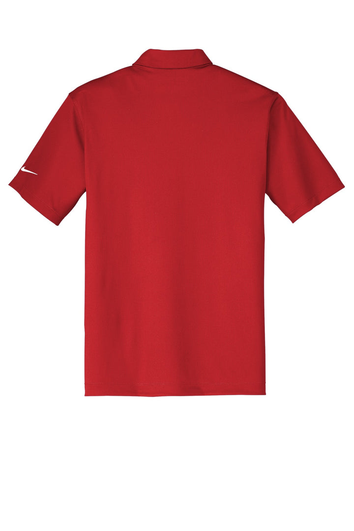 Rear View of University Red Nike Dri-FIT Vertical Mesh Polo. 637167