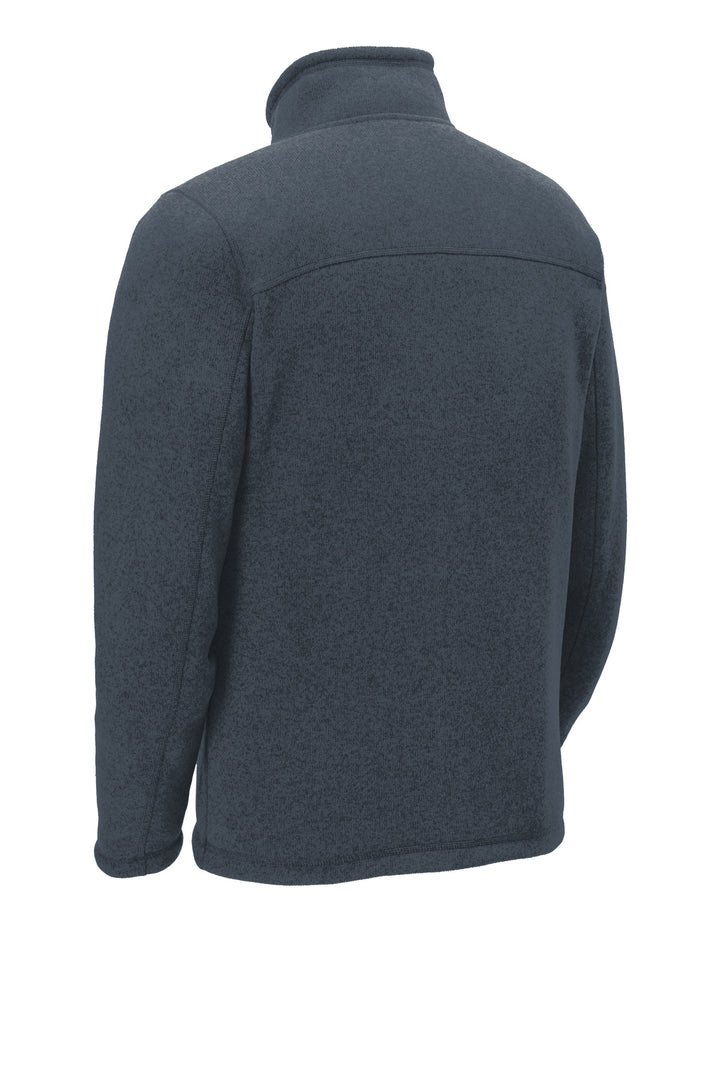 Rear View of Urban Navy Hth The North Face Sweater Fleece Jacket. NF0A3LH7