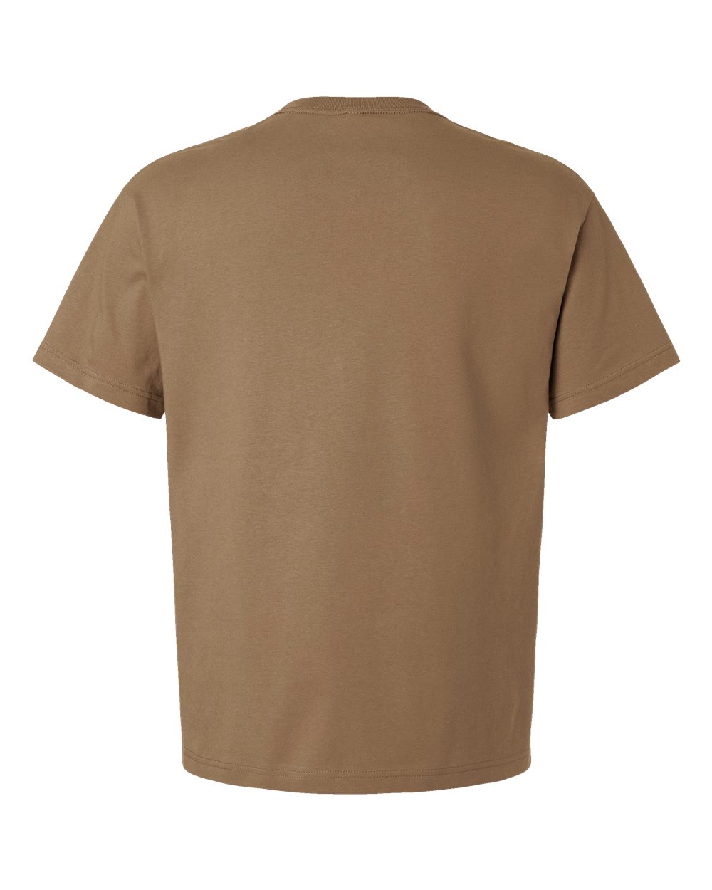 Rear View of Vintage Brown 6 oz. Heavyweight Tee - 3010