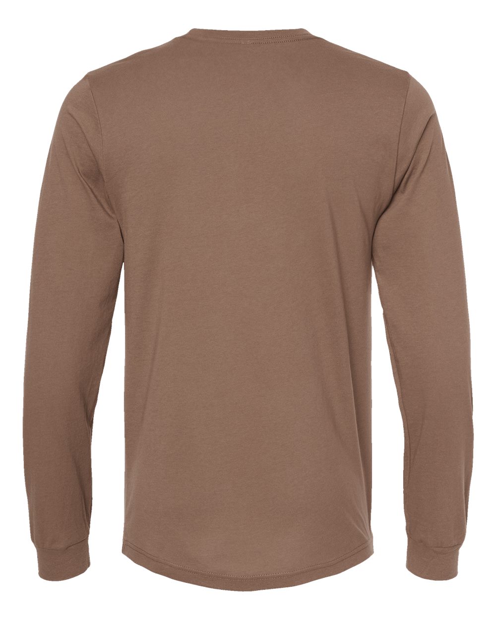 Rear View of Vintage Brown Jersey Long Sleeve Tee - 3501