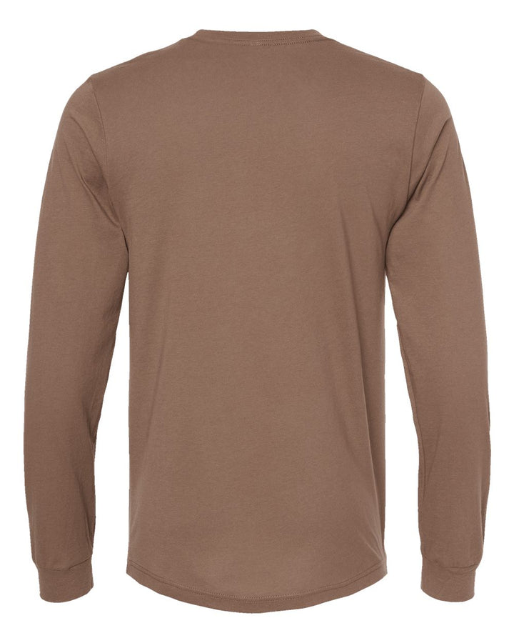 Rear View of Vintage Brown Jersey Long Sleeve Tee - 3501