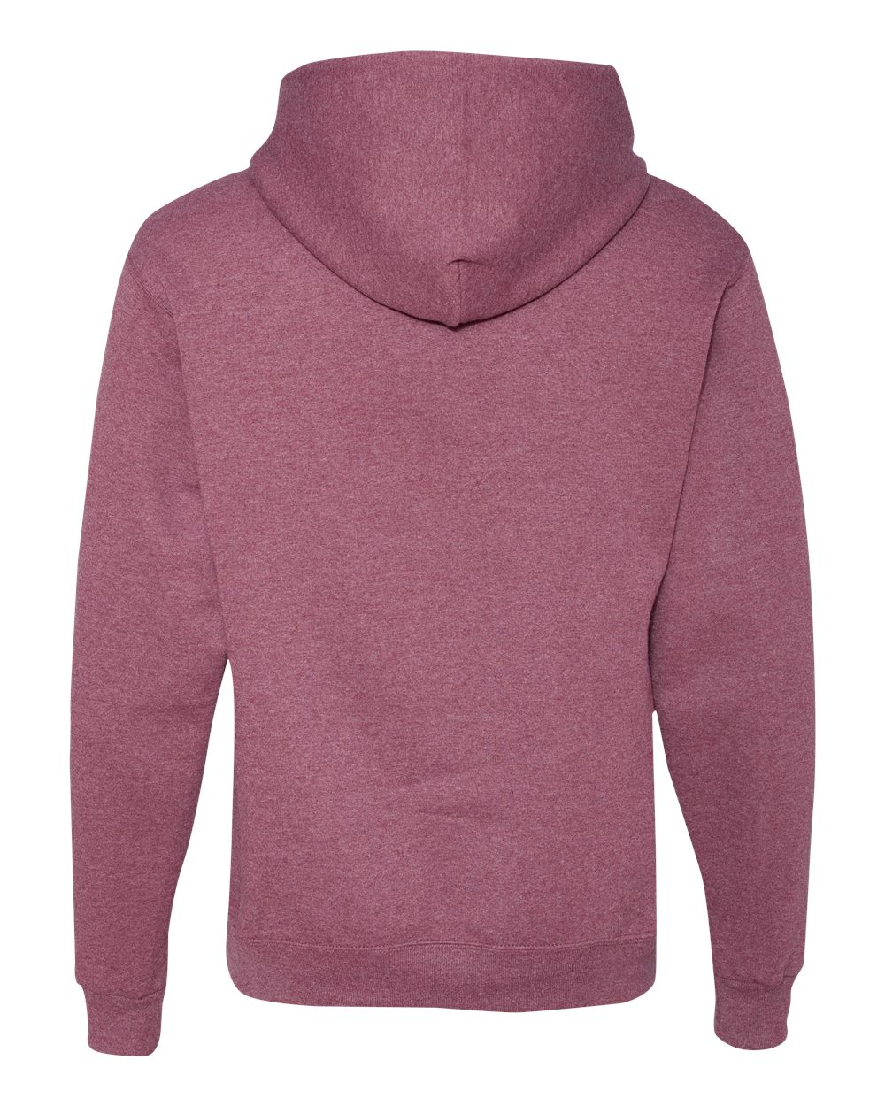 Rear View of Vintage Heather Maroon NuBlend® Hooded Sweatshirt - 996MR