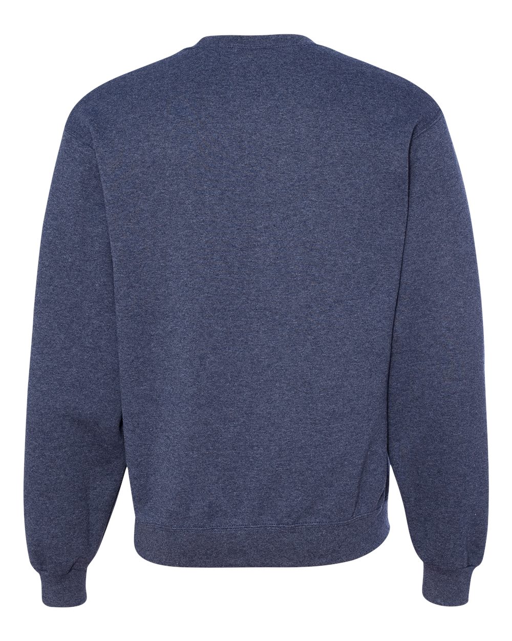 Rear View of Vintage Heather Navy NuBlend® Crewneck Sweatshirt - 562MR