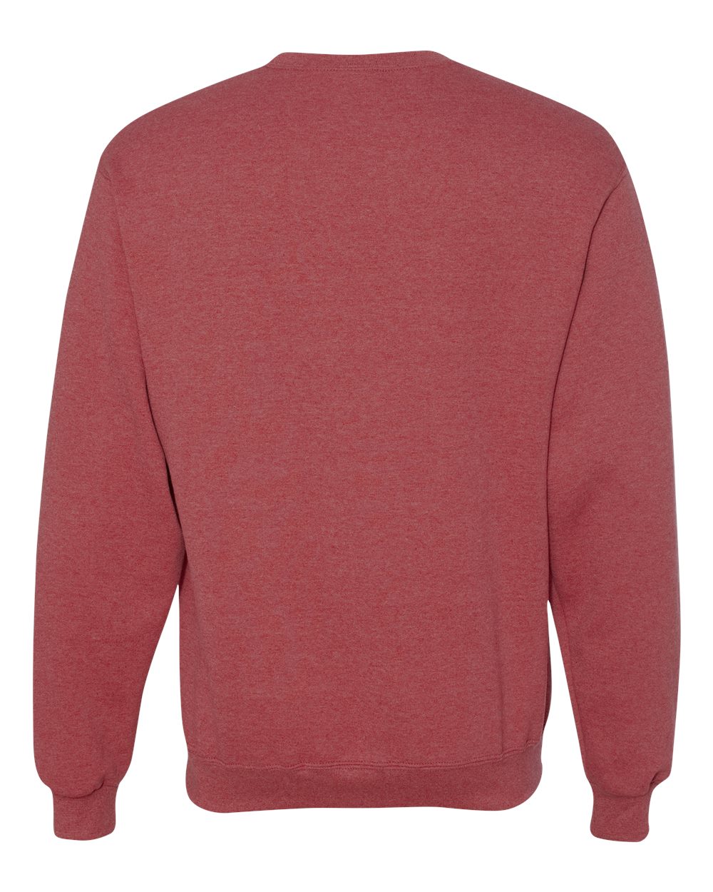 Rear View of Vintage Heather Red NuBlend® Crewneck Sweatshirt - 562MR