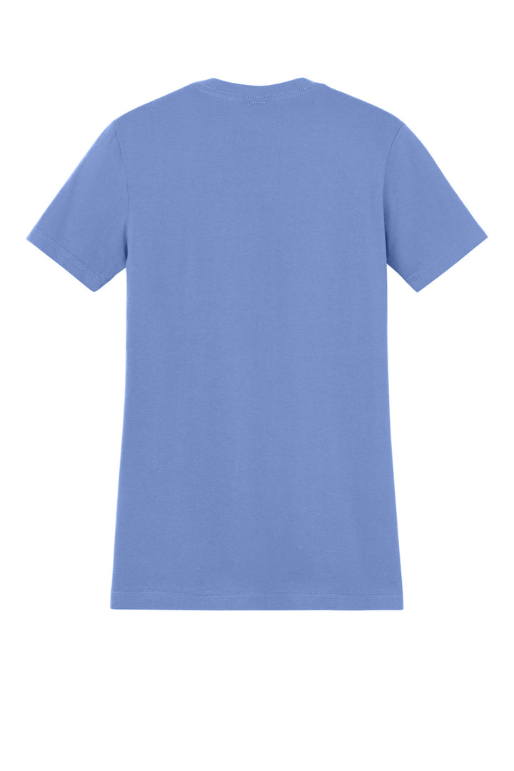 Rear View of Violet Gildan Women's Softstyle Midweight Tee 65000L