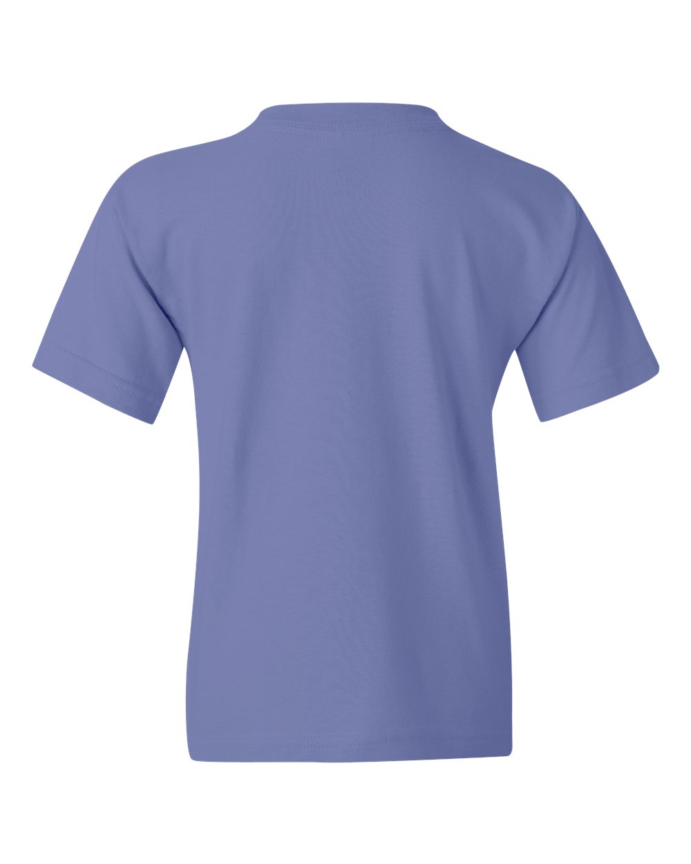 Rear View of Violet Heavy Cotton™ Youth T-Shirt - 5000B