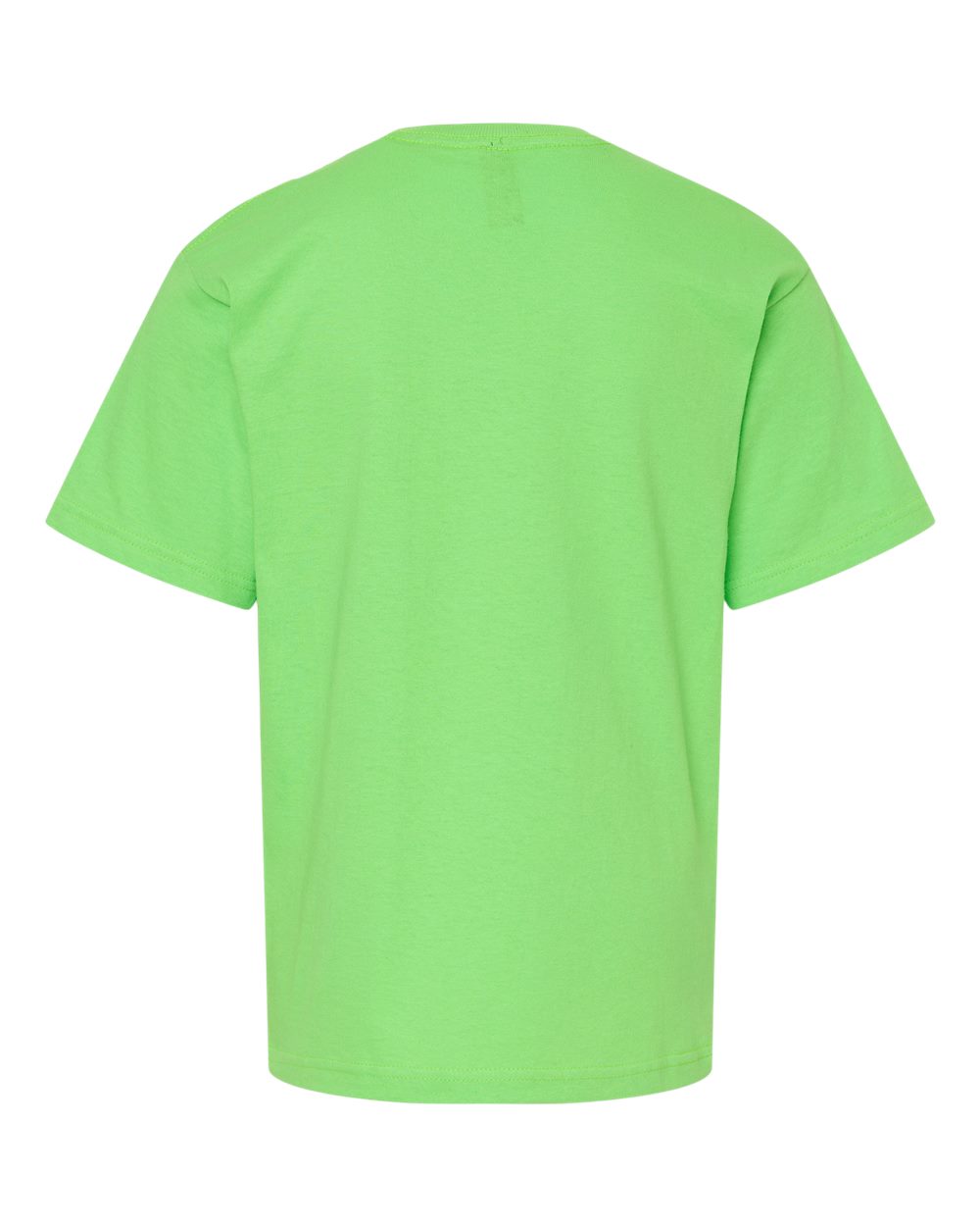 Rear View of Vivid Lime Youth Gold Soft Touch T-Shirt - 4850