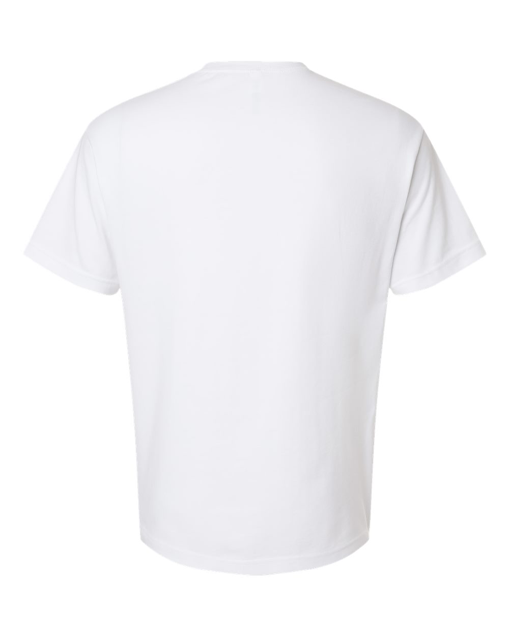 Rear View of White 6 oz. Heavyweight Tee - 3010