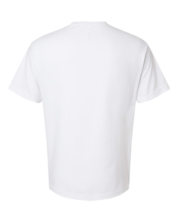 Rear View of White 6 oz. Heavyweight Tee - 3010