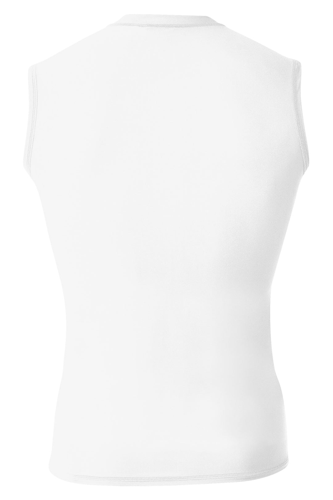 Rear View of White A4 Compression Muscle Tee A4N2306