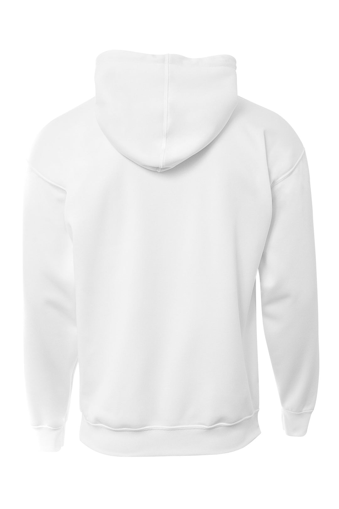 Rear View of White A4 Sprint Tech Fleece Hoodie A4N4279