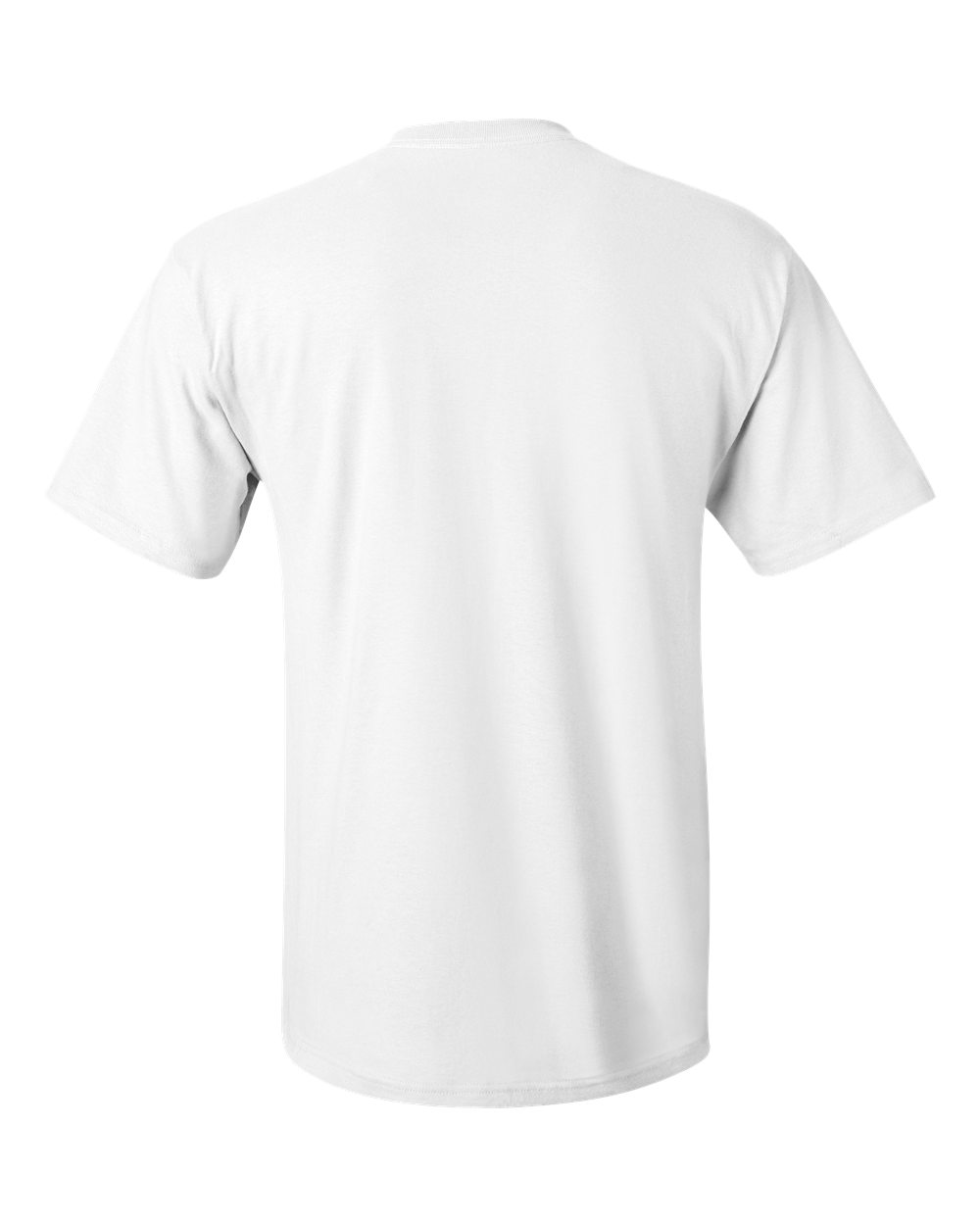 Rear View of White Authentic Pocket T-Shirt - 5590