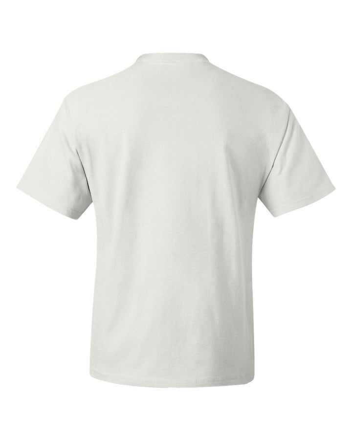 Rear View of White Beefy-T® T-Shirt - 5180