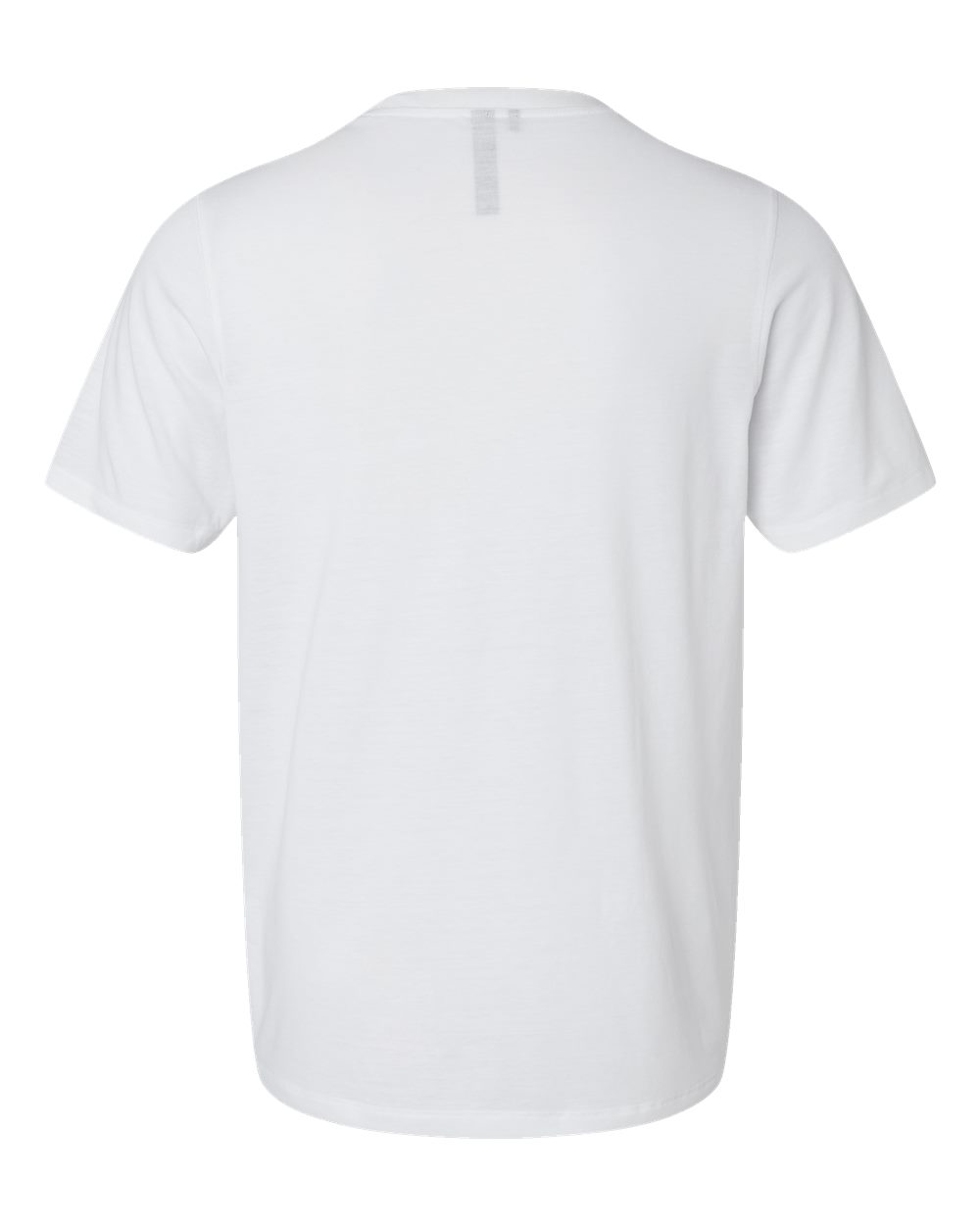 Rear View of White Blended T-Shirt - A556