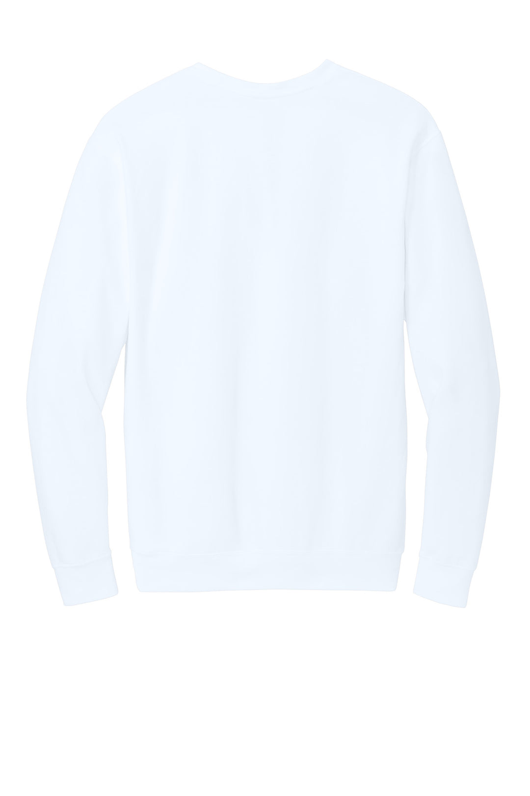 Rear View of White Comfort Colors Lightweight Crewneck Sweatshirt 1466