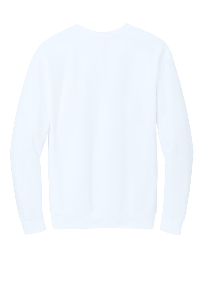 Rear View of White Comfort Colors Lightweight Crewneck Sweatshirt 1466