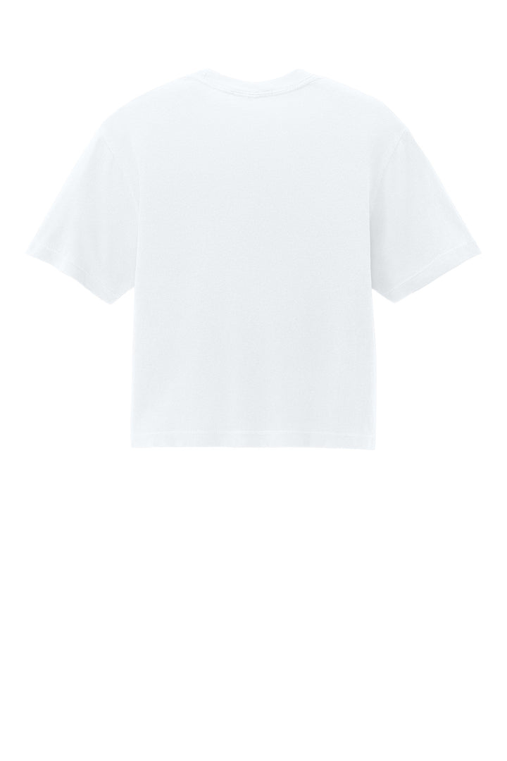 Rear View of White Comfort Colors Women's Heavyweight Boxy Tee 3023CL